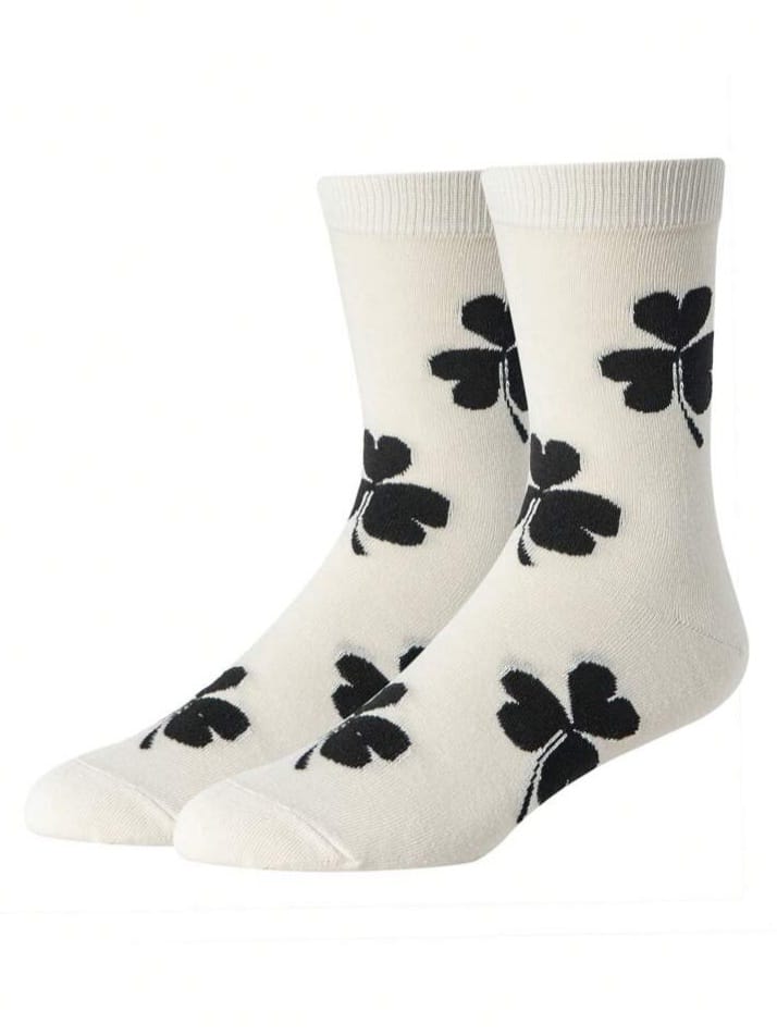 THEPAIR Creative Fashionable Clover Pattern Mid-Calf Socks